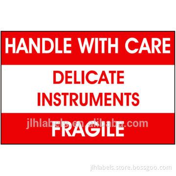3" x 5" on Semi Gloss Stock, Delicate Instruments handle with care label,500 labels